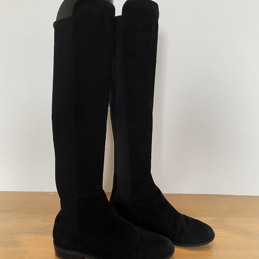 Stuart Weitzman 5050 Suede Over-The-Knee Boots - image 1
